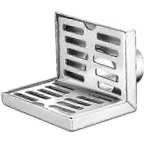 Siphon de sol mural en acier inoxydable, siphon d'angle pour douche et balcon, acier inoxydable 304 antirouille (1/3)