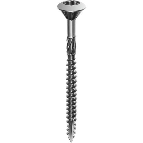 Vynex – Vis terrasse tête fraisée TX inox A2 – 5.00 mm – 70 mm – Boîte de 100 – Résistance à la corrosion pour bois tendre