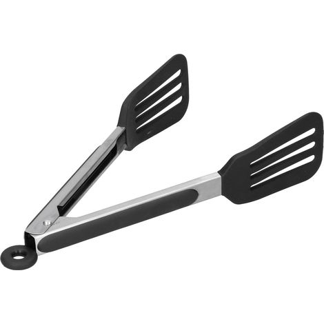 Zusammenklappbare Grillzange aus Edelstahl mit Silikonkern für Grill und Küche (1/5)