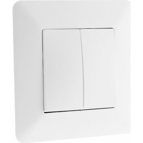 Interruttore a doppio interruttore bianco Artezo (1/4)