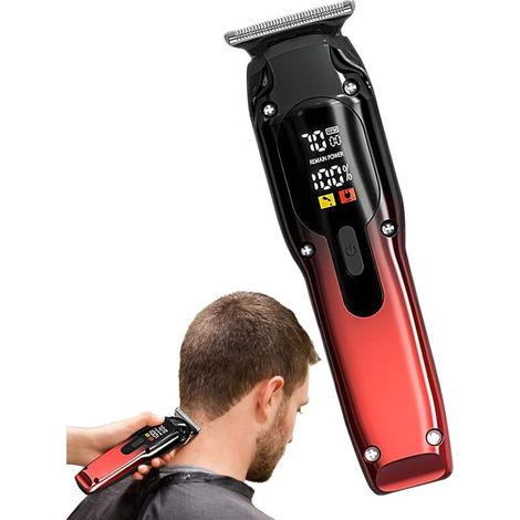 Cortapelos para hombre con empujador de inodoro y carga USB tipo C para hombres, afeitadora eléctrica recargable para el hogar, para padre, abuelo - (1/5)