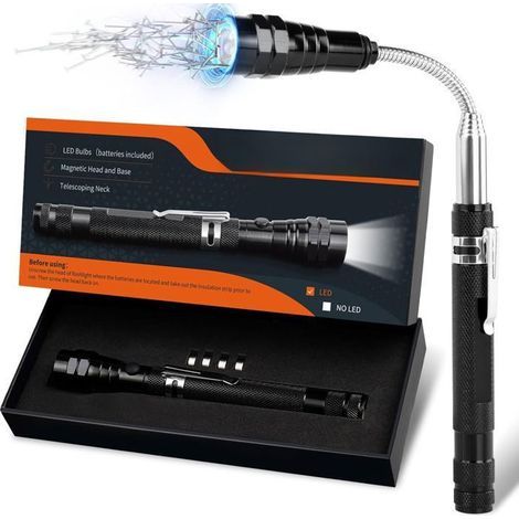 KLVGTIFS PU – Geschenkidee für Männer: Teleskopisches Magnetwerkzeug mit LED, ungewöhnliches und nützliches Gadget, originelles Geschenk für Männer, Geburtstagsgeschenk für Männer (1/5)