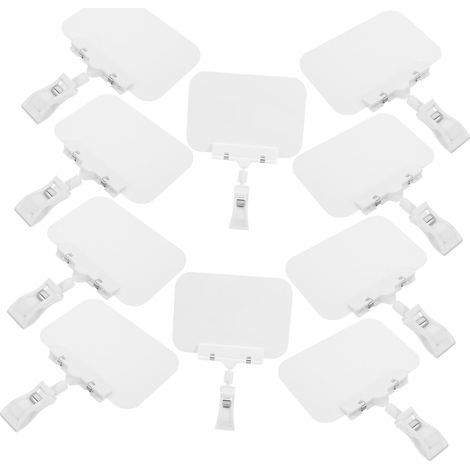 10pièces Support Étiquette De Prix Étanche Lot De Porte-signes Avec Clips Pour Supermarché Affichage Pratique Et Réutilisable Pour Étiquette (1/5)