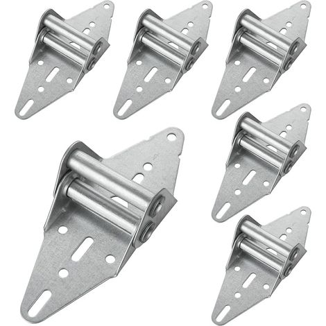 Lot de 6 charnières de porte de garage de calibre 14 4 pour porte de garage robuste - Kit de quincaillerie pour porte de garage résidentielle/commerciale légère