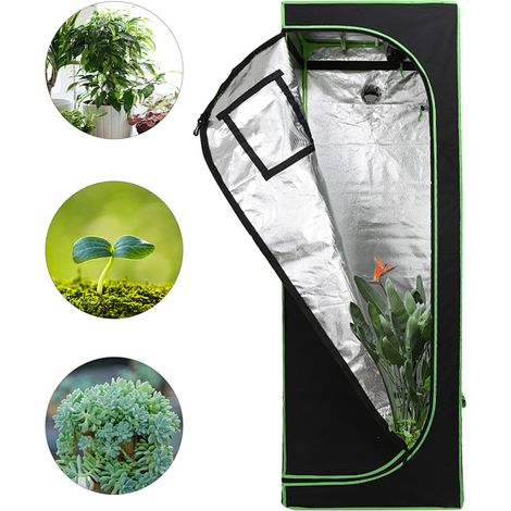 Wolketon Armario de cultivo, tienda de cultivo interior 600D de fibra de poliéster 60x60x180cm (1/5)
