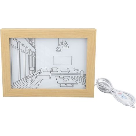 Peinture lumineuse décorative LED, 3 Modes d'éclairage, Style animé japonais moderne, simulation du soleil, dessin nocturne S (1/5)