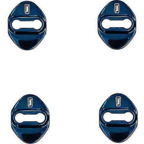 Lot de 4 protections de verrouillage de portière pour Faw Bestune T33 T77 T99 B70 Accessoires intérieurs auto Autocollants Protection de verrouillage de portière Bleu (1/5)