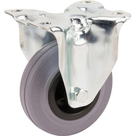 Roulettes pivotantes à bandage en caoutchouc noir TENTE 3478PIR100P62 (1/3)