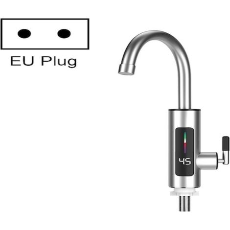 Elektrischer Durchlauferhitzer aus Edelstahl für die Küche, heizt in 3 Sekunden auf, geeignet für Warm- und Kaltwasser, tanklos, einfache Installation (1/4)