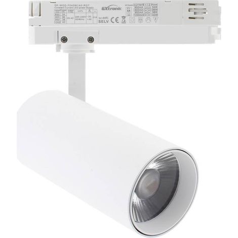 Foco LED ZOLTAR carril Trifásico, 34-40W, CRI92, UGR13, blanco, Blanco cálido