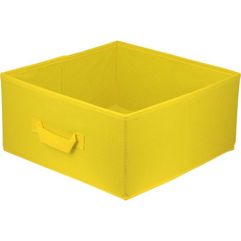 Boîte en carton Boîte textile 31x31x15 jaune - yellow 31x31x15