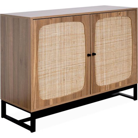 100cm cane sideboard Natural 100x40x80 cm - Retro (1/5)