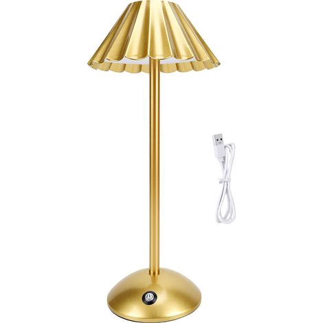 Moderne LED-Tischleuchte, USB-aufladbar, kabellos und dimmbar, ideal für Schlafzimmer, Restaurant oder Hotel. (1/5)