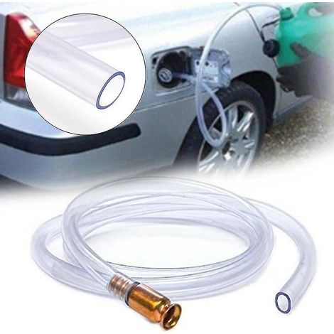 Pompe à siphon manuelle à gaz avec tuyau d'aspiration, pour essence, carburant et eau. Siphon de sécurité auto-amorçant.