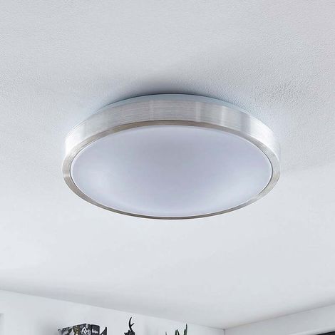 [NEUWERTIG] B-Ware Lindby Deckenlampe Deckenleuchte Emelie LED Lampe Leuchte warmweiß Ø42cm silber (1/2)