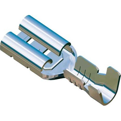 Terminale femmina 4,8x0,5 sezione 0,5-1 ottone stagnato
