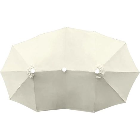 Toile De Remplacement Pour Parasol - 4,6 M X 2,7 M - 12 Baleines - Polyester Haute Densité - Beige - 1 Pièce (1/5)