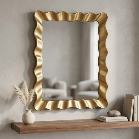Relica Gold Wave Wall Mirror (1/2)