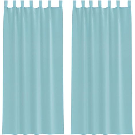 Maison Exclusive - Tende in Voile con Tasche per Aste 2 pz Turchese