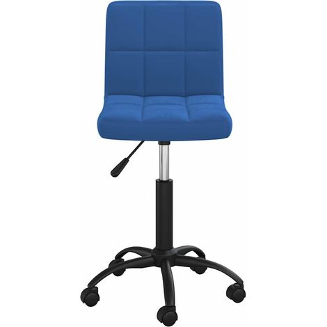 Sedia da Pranzo  Sedia da tavola  Sedie per cucina Girevole Blu in Velluto (1/5)