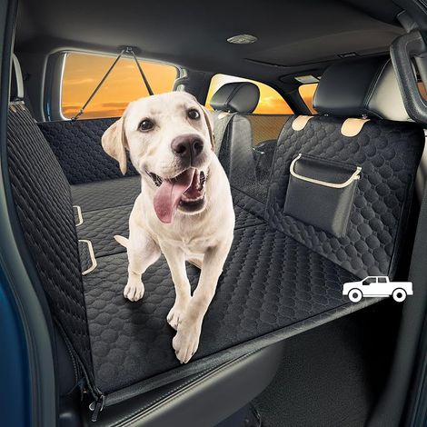 SHARLOVY Hunde-Rücksitzverlängerung, große Autositzabdeckung mit festem Boden für Hunde (1/5)