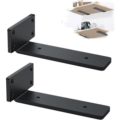Lot de 2 Equerre Etagere Murale, équerre Industrielle,Equerre Charge Lourde,5 mm D'épaisseur, Support étagère Murale (15 cm) (1/5)