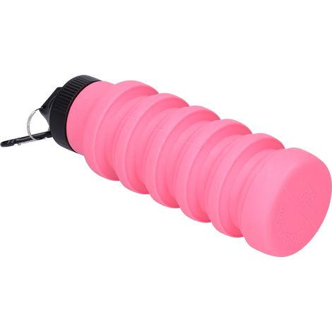 Bouteille d'eau pliable 500 ml en silicone souple avec bouchon plastique pour voyage (1/5)