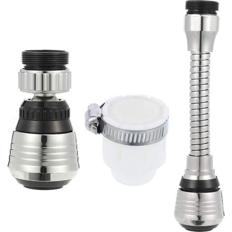 Lot de 2 rallonges universelles pour robinet de cuisine, flexibles, filetage pour pulvérisateur, pour salle de bain, cuisine, buse de filtre (1/5)