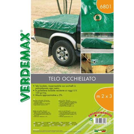 Telone occhiellato copritutto verde 120 gr metri 2x3 (1/2)