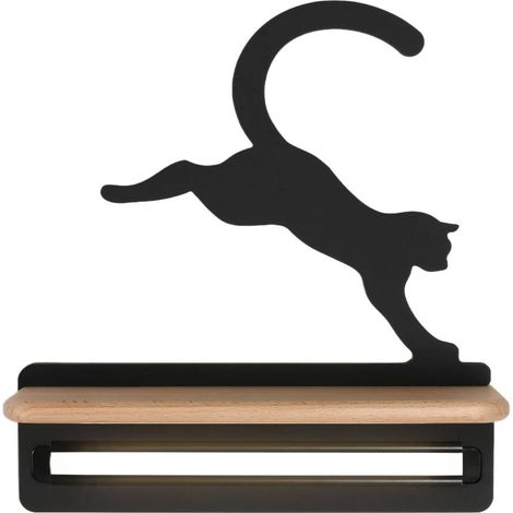 Applique murale Candellux CAT noir/bois LED 5W 4000K (1/5)