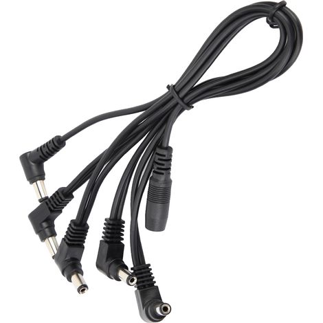 Connecteur en guirlande à 5 voies pour électrodes, compatible avec les répartiteurs d'alimentation pour pédales d'effets de guitare (1/5)