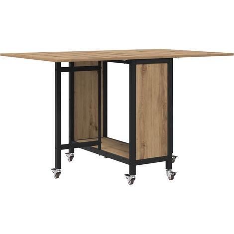 Tavolo da pranzo pieghevole con ruote 130 x 80 x 76,5 cm vidaXL