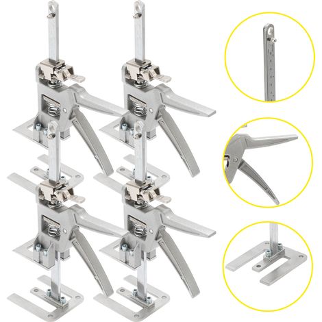 Jiubiaz Elevador de muebles juego de 4, brazo de elevación 30 cm, altura 0-145 mm, carga hasta 150 kg (1/5)