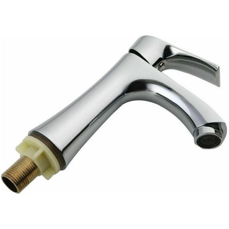 Robinet Eau Froide pour Lave-Mains Robinet Salle de Bain en Inox Chromé Robinet Simple de Lavabo Design Moderne Mitigeur de lavabo (1/5)