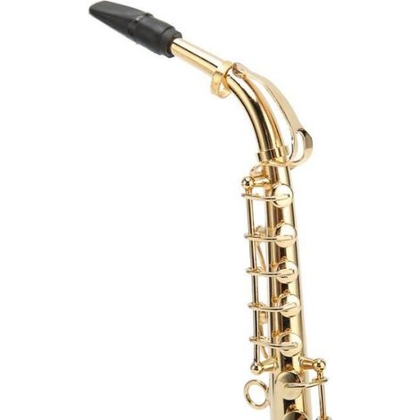 Mini Saxophone - Alto Saxophone Miniature En Laiton Doré - Décoration Bureau Étagère Vitrine - 1 Pièce (1/2)