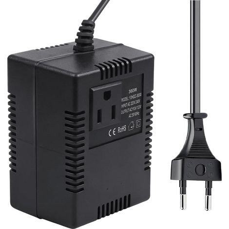 Transformateur 220v 110v 300w,Convertisseur 220v 110v,Adaptateur de Prise de Voyage pour Téléphones Portables,Rasoirs (1/5)