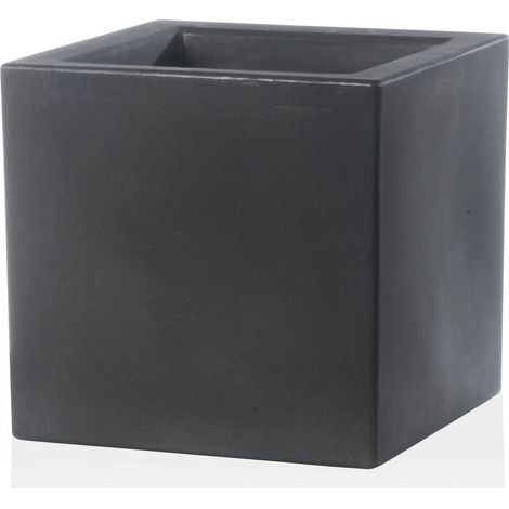 Eckiger anthrazit blumentopf 40x40 cm h 40 mod. Schio cubo