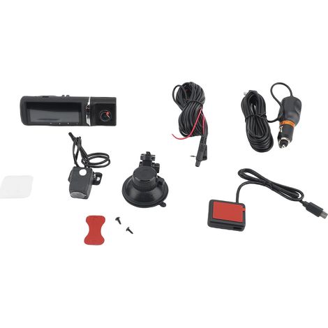 Dashcam 3 canaux 4K avant intérieur arrière – 1080P WiFi GPS G capteur 170° vision nocturne détection mouvement, conduite (1/5)