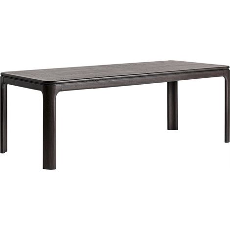 Table à manger extensible en frêne noir - noir laqué (1/5)