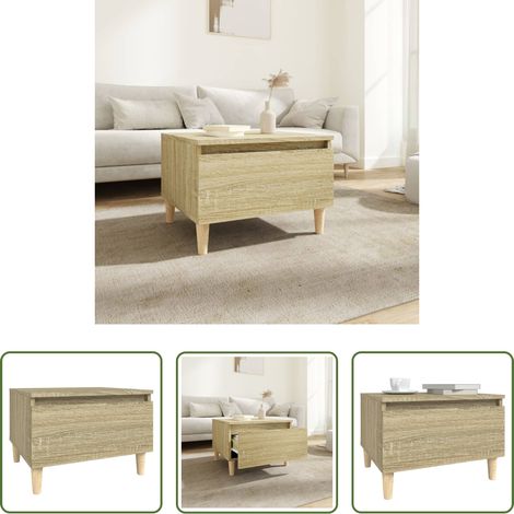 Holzbeistelltisch - Beistelltisch Sonoma-Eiche 50x46x35 cm Holzwerkstoff (1/5)