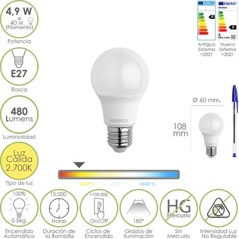 Bombilla Led Filamento Globo Mini Rosca E14. 4,5 Watt. Equivale A 40 Watt. 470 Lumenes. Luz Cálida (2700º K.)