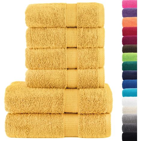 Ensemble de serviettes de qualité supérieure SOLUND 6 pcs doré CFW689542 (1/5)