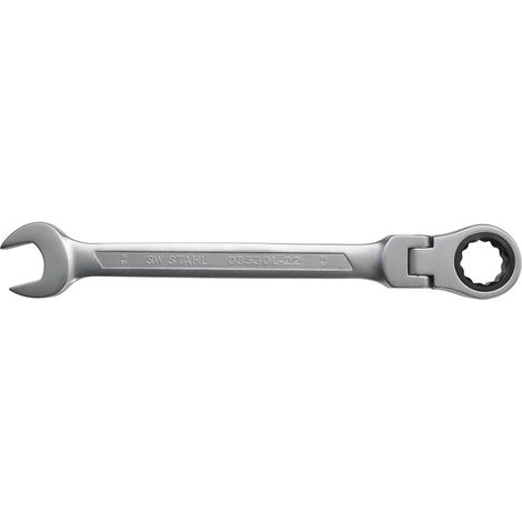 SW-Stahl 03530L-22 Clé mixte à cliquet 22 mm I Clé polygonale avec articulation I 72 dents I Clé à fourche avec cliquet annulaire I Clé mixte à cliquet SW 22 (1/2)