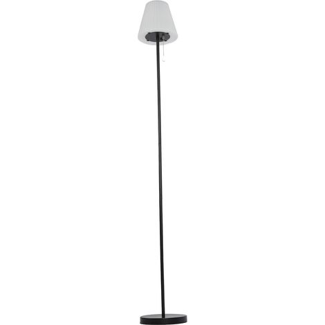 Lampadaire solaire étanche, rechargeable, à intensité variable, LED RGB blanc chaud, avec capteur de lumière, pour balcon, terrasse ou jardin. (1/5)