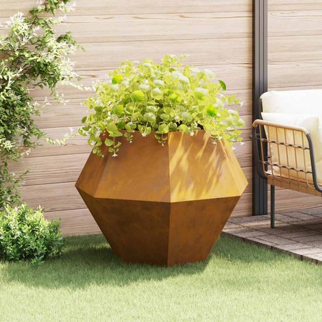 vidaXL Fioriera Ruggine 100 x 100 x 80 cm (1/5)