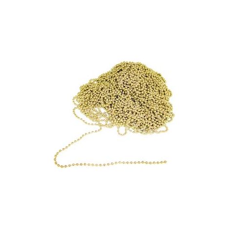 CATENA A PERLINE IN OTTONE LUCIDO- - ø mm.3,5 - 25 mt