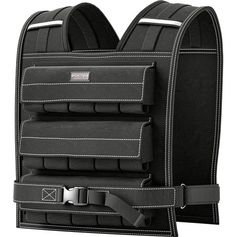 30KG Adjustable Weighted Vest, Running Weight Vest, 30 Metal Weights, Reflective Strips, for Running, Exercise (1/5)