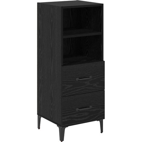 Vitrina Roble negro 34 x 34.5 x 90 cm Madera contrachapada vidaXL