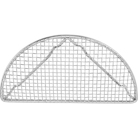 Grilles de refroidissement pour la cuisson en fil d'acier inoxydable, résistante aux hautes températures, passe au four, rôtissage, grillade, grand demi-cercle 20 cm. (1/5)