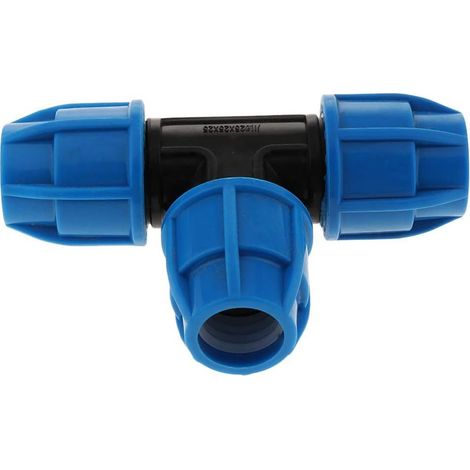 Raccord en T pour tuyau d'arrosage, raccord de raccordement en plastique, raccord pour tuyau d'arrosage – 25 mm (1/5)
